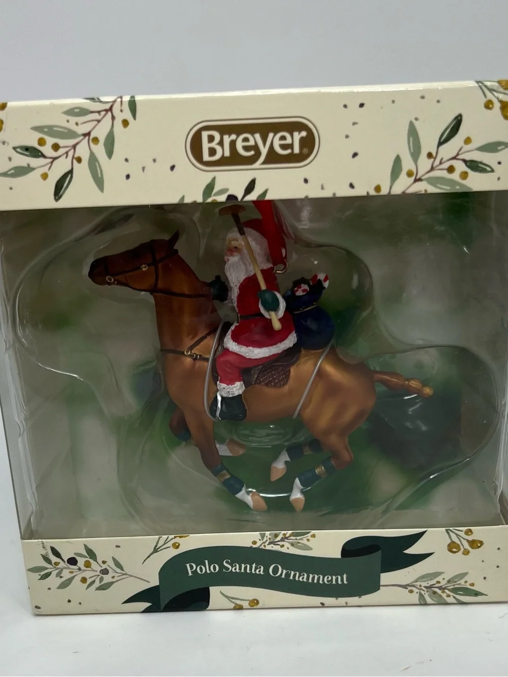 BREYER Horse Pony  Santa Polo Ornament #700689 [-] New In Box Christmas Holiday